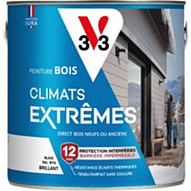Peinture bois Climats extrêmes médium blanc brillant 2L - V33