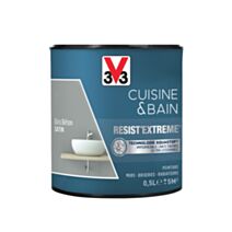 Peinture Cuisine & bain Resist'Extrême Gris béton satin 0,5L - V33
