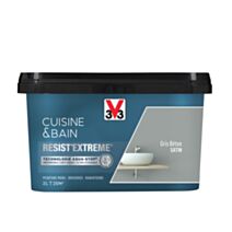 Peinture cuisine & bain Resist'Extrême gris béton satin 2L - V33