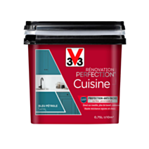 Peinture rénovation cuisine Perfection bleu pétrole satin 0,75l - V33