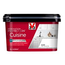 Peinture rénovation cuisine Perfection blanc mat 2L - V33