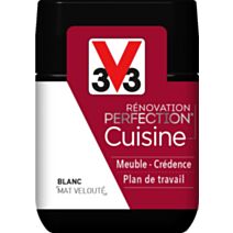 Testeur de peinture rénovation cuisine Perfection blanc mat 75ml - V33
