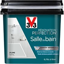 Peinture rénovation salle de bain plume satin 0,75l - V33
