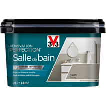 Peinture rénovation salle de bain Perfection taupe satin 2L - V33
