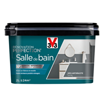 Peinture rénovation salle de bain Perfection gris anthracite satin 2L - V33