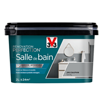 Peinture rénovation salle de bain Perfection gris dauphin satin 2L - V33