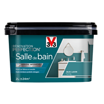 Peinture rénovation salle de bain Perfection bleu lagon satin 2L - V33
