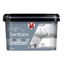 Peinture rénovation kit sanitaire blanc satin 1L - V33