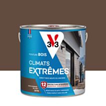 Peinture bois Climats Extrêmes Brun Normand Satin 2L - V33