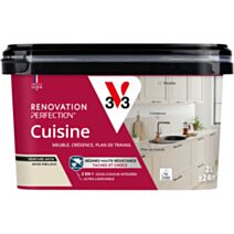 Peinture rénovation cuisine beige satiné 2L - V33