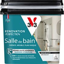Peinture Rénovation Perfection salle de bain gris délicat satin 0,75L - V33