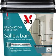 Peinture Rénovation Perfection bleu pétrol satin 0,75L - V33