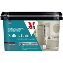 Peinture rénovation salle de bain bleu pétrol satin 2L - V33