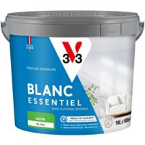 Peinture Blanc Essentiel satin 10L blanc - V33
