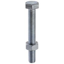 Boulon métaux acier zingué diam8x50 x4