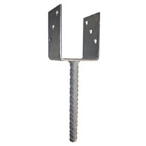 Support poteau en u à tige de scellement 60x91x105x5