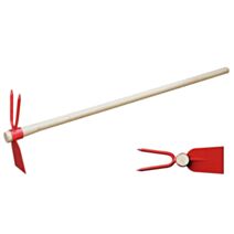 Serfouette Panne et Fourche Manche en bois