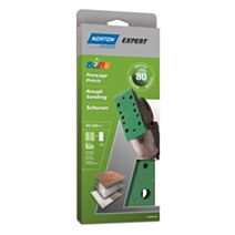Patins ponçeuse vibrante pinces multitrou 93x230mm Grain 80 - NORTON