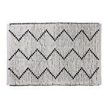 Tapis de bain fantaisie Zigzag 50x80cm blanc - LEVASSEUR