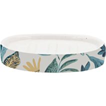 Porte savon Jungle céramique bleu - LEVASSEUR