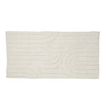 Tapis de bain fantaisie Rétro coton tufté ivoire 60x120cm