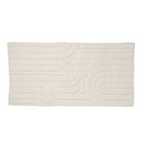 Tapis de bain fantaisie Rétro coton tufté ivoire 60x120cm