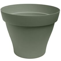 Pot rond Romeo Ø20,5x16,3cm kaki issu 20% matière recyclée - POETIC