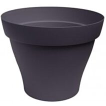 Pot de fleurs Roméo rond 21 noir violine Ø21x16,3cm 2,7L - POETIC