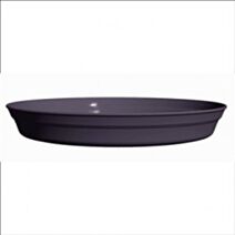 Soucoupe Pot de fleurs Roméo 17 Ø11,5x1,6cm noir violine - POETIC