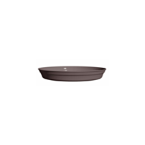 Soucoupe ronde taupe roméo poetic - d 24cm - BHR