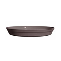 Soucoupe Pot de fleurs Roméo rond 40 taupe Ø28x4cm - POETIC