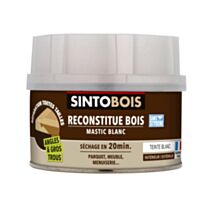 Mastic à bois avec durcisseur angles/gros trous blanc 500ml - SINTO