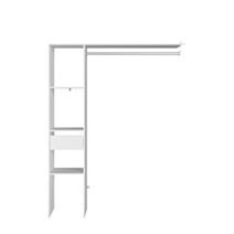 Dressing Combi Module C Colonne Penderie 138x180x40cm blanc - EKIPA