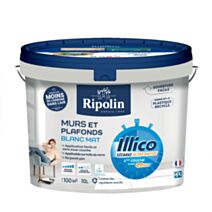 Peinture murs et plafonds Illico mat 10l blanc - RIPOLIN