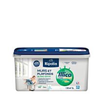 Peinture murs et plafonds Illico satin 3L blanc - RIPOLIN