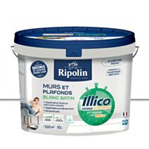 Peinture murs et plafonds Illico satin 10L - RIPOLIN