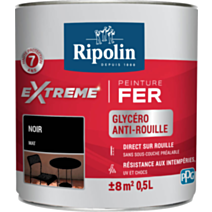 Peinture Extrême fer 0,5L mat noir RIPOLIN