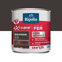 Peinture Extrême fer 0,25L brillant brun normand RIPOLIN