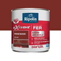 Peinture Extrême fer 0,25L brillant rouge basque RIPOLIN