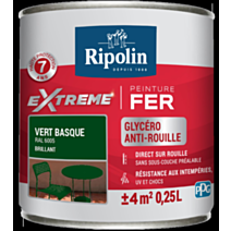 Peinture Extrême fer 0,25L brillant vert basque RIPOLIN