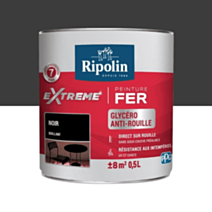 Peinture Extrême fer Solvant 0,5L noir RIPOLIN