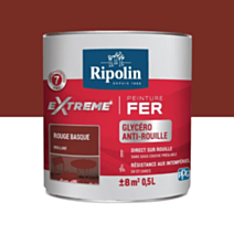 Peinture Extrême fer Solvant 0,5L rouge basque RIPOLIN
