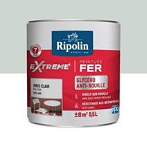 Peinture Extrême fer Solvant 0,5L gris clair RIPOLIN