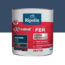 Peinture Extrême fer Solvant 0,5L bleu marine RIPOLIN