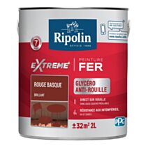 Peinture Extrême fer 2L brillant rouge basque RIPOLIN