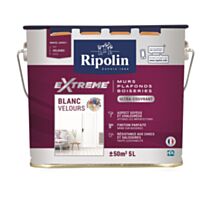Protection extrême Mur & Plafond Blanc Velours 5L - RIPOLIN