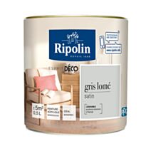 Peinture multisupport Esprit déco satin 0,5L gris lome RIPOLIN