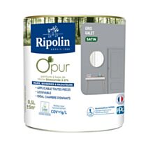 Peinture O'Pur Satiné Gris Galet 0,5L - RIPOLIN