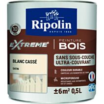 Peinture bois extrême 2,5 l blanc casse satin