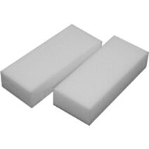 2 éponges en mousse polyurethane 13 x 5,5 x 3 cm - NESPOLI